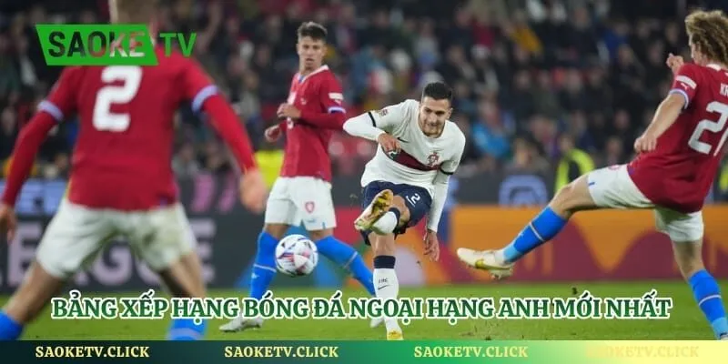 Bảng xếp hạng bóng đá Ngoại hạng Anh mới nhất trên hệ thống
